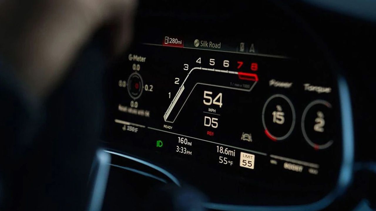 Audi RS7 Instrumentation Console On Start Up
