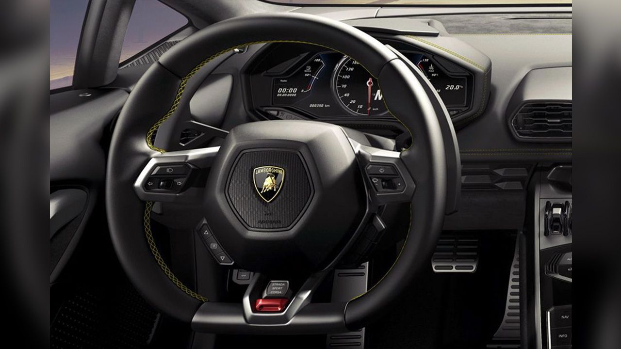 Lamborghini Huracan Steering Close Up