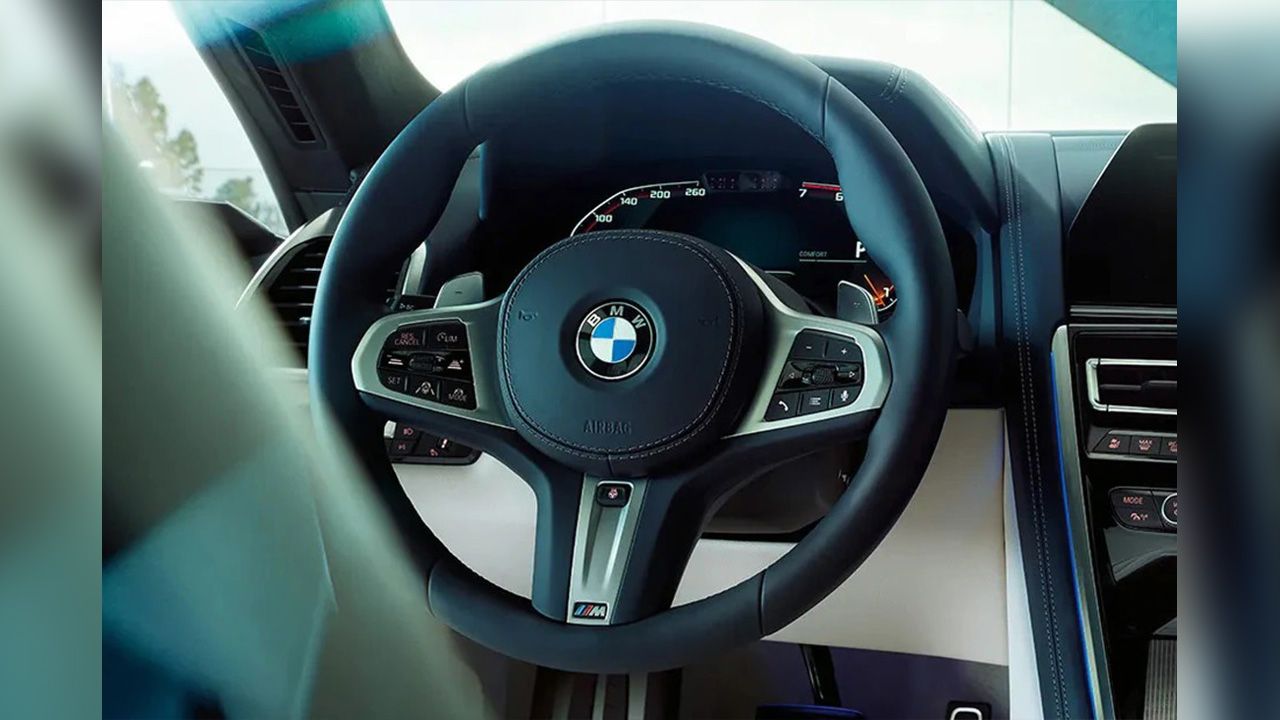BMW 8 Series Steering Close Up