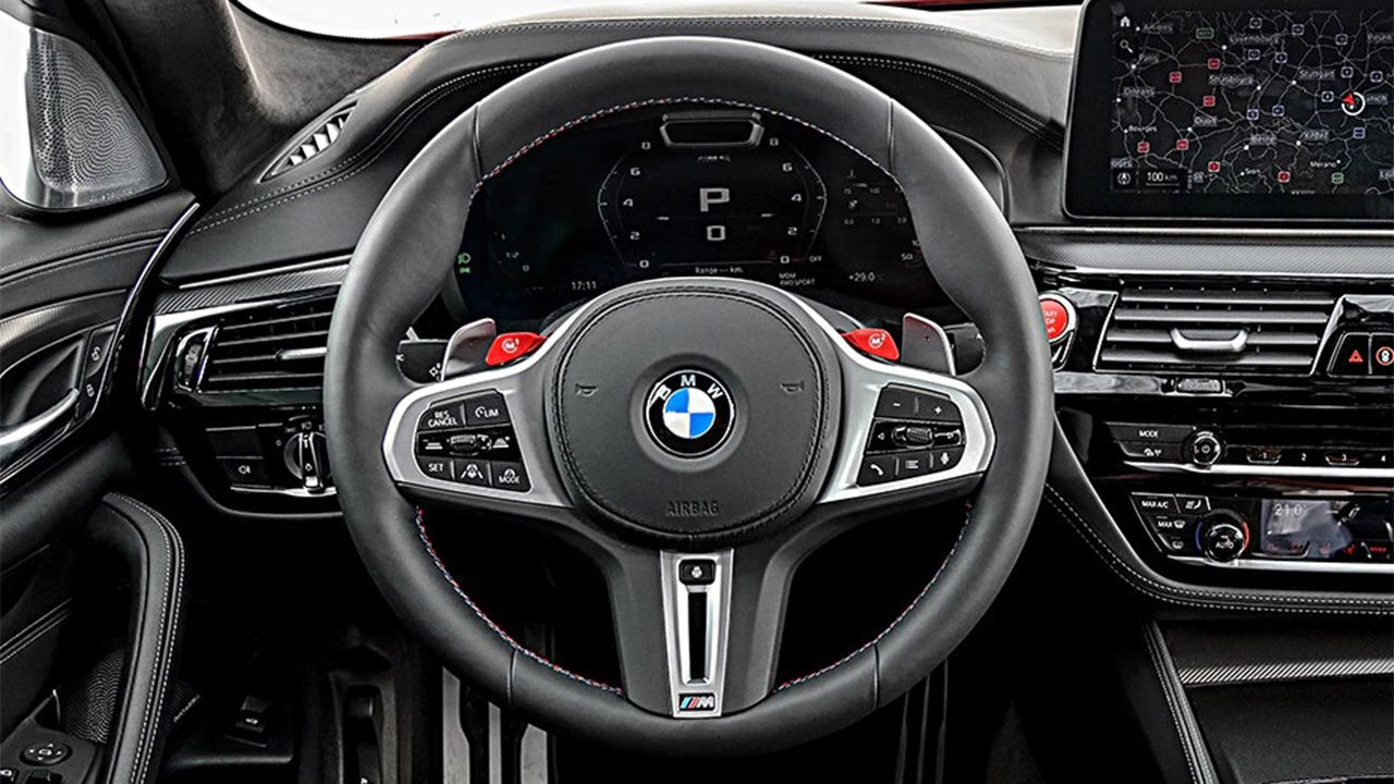 BMW M5 Steering Close Up