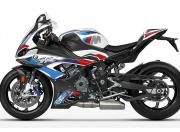 BMW M 1000 RR Light White Racing Blue Metallic and Racing Red