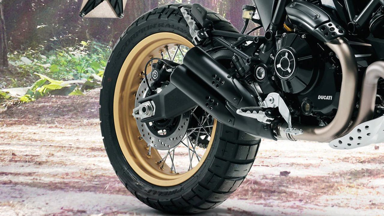 Ducati Scrambler Desert Sled Rear Tyre View