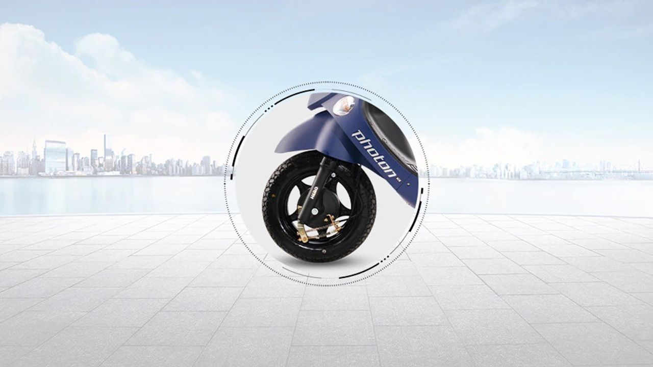 Hero Electric Photon Front Tyre View