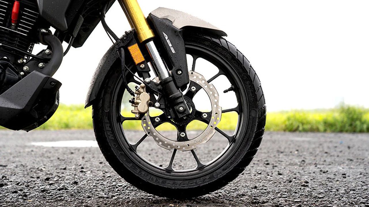 Honda CB200X Front Tyre View