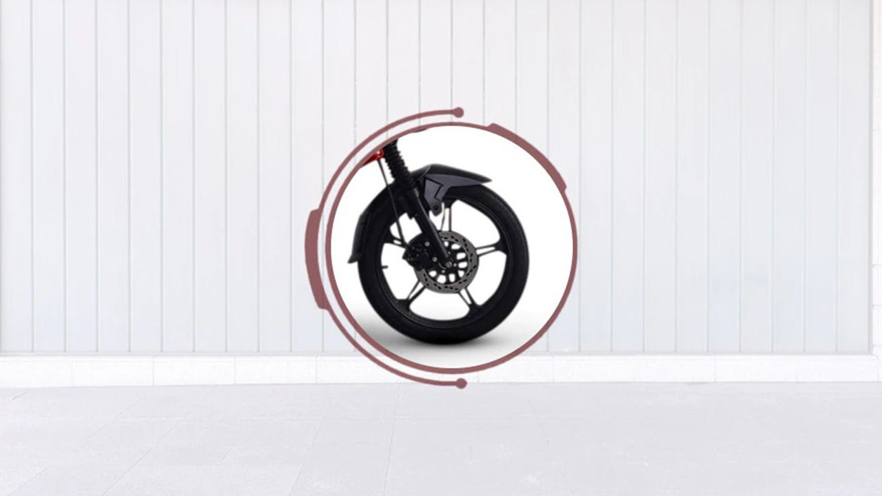 PURE EV Etryst 350 Front Tyre View