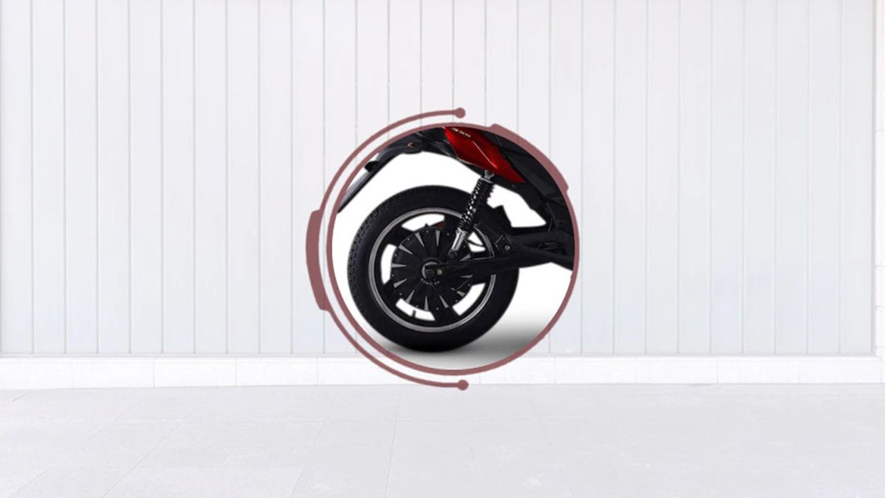 PURE EV Etryst 350 Rear Tyre View