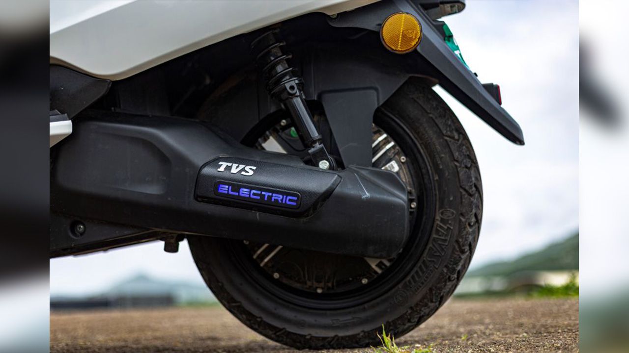 TVS iQube Rear Tyre View