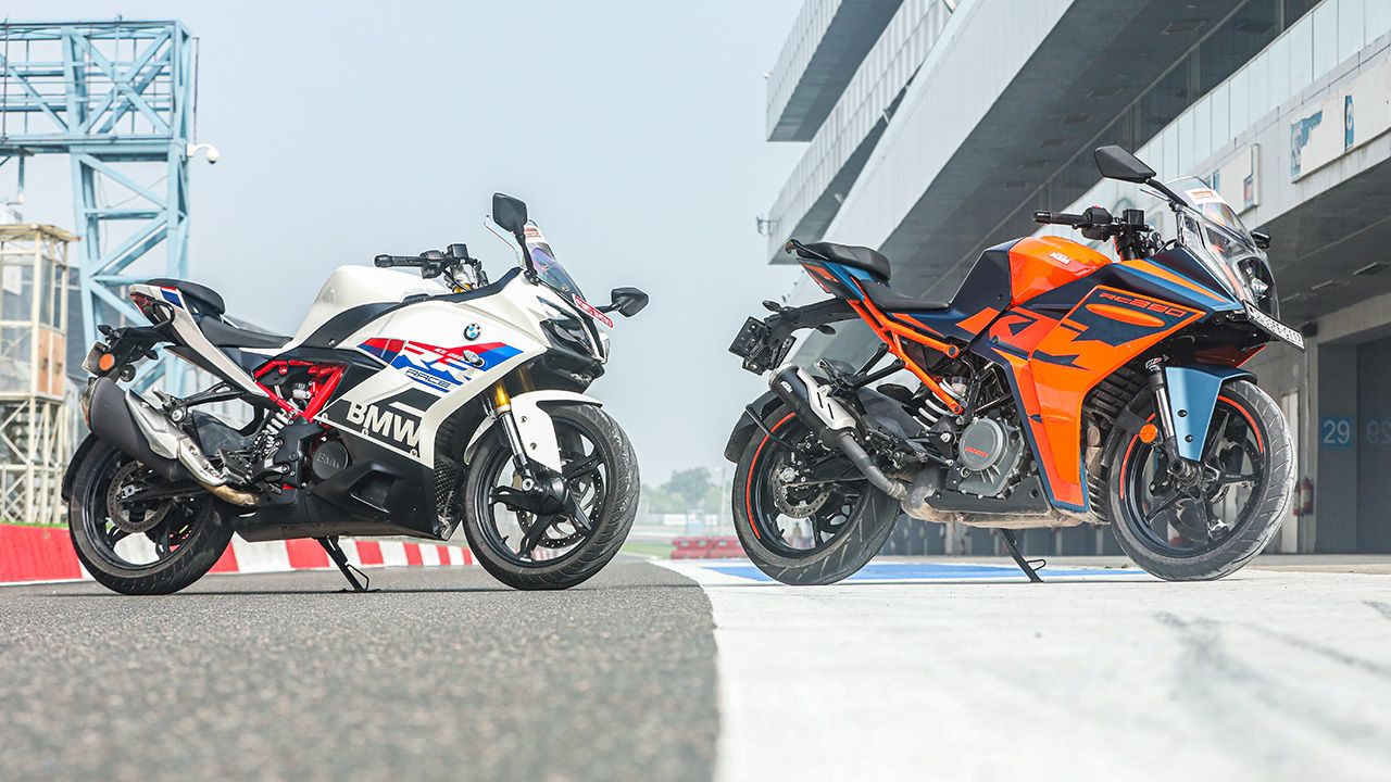 2022 KTM RC 390 and BMW G 310 RR Track Shot Static2