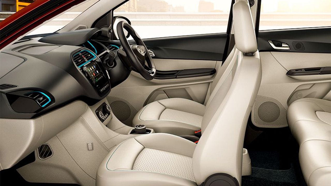 Tata Tigor EV Driver View Of Steering Console And Instrumentation