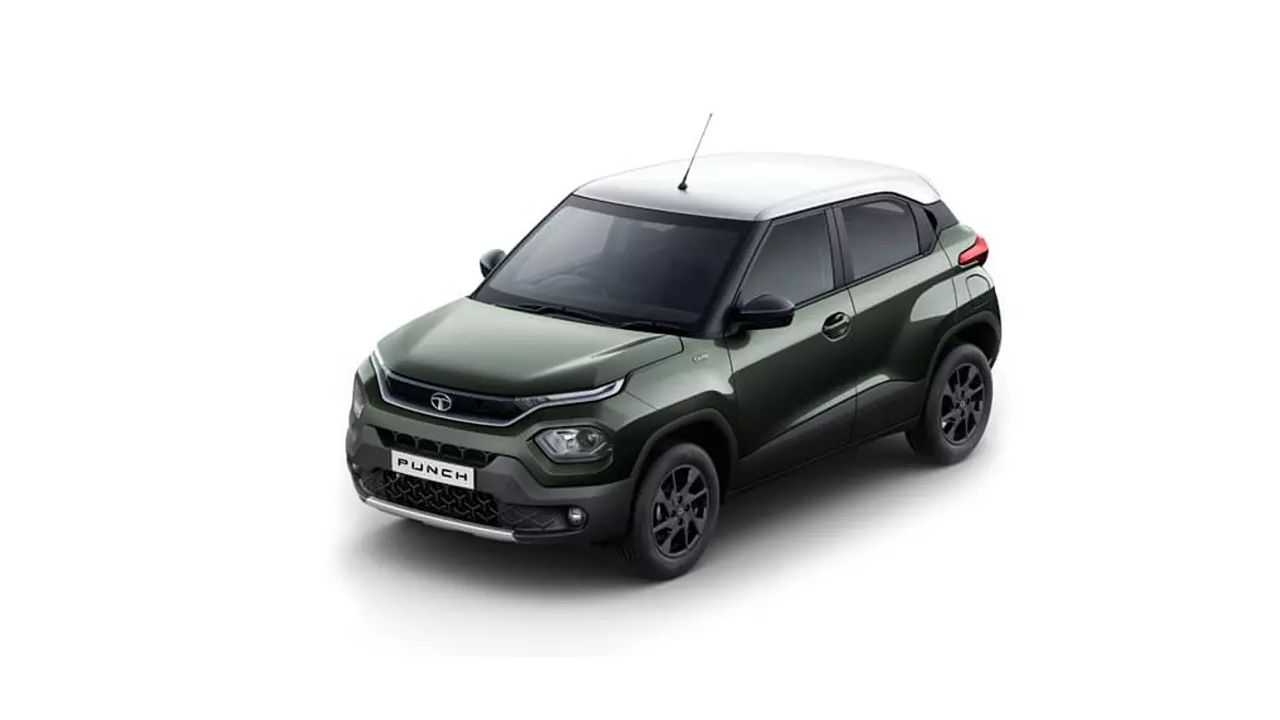 Tata Punch Foliage Green With White Roof