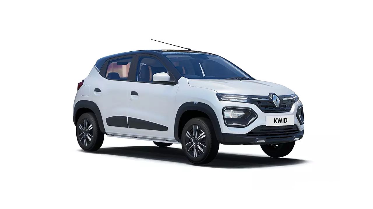 Renault Kwid Ice Cool White with Black Roof