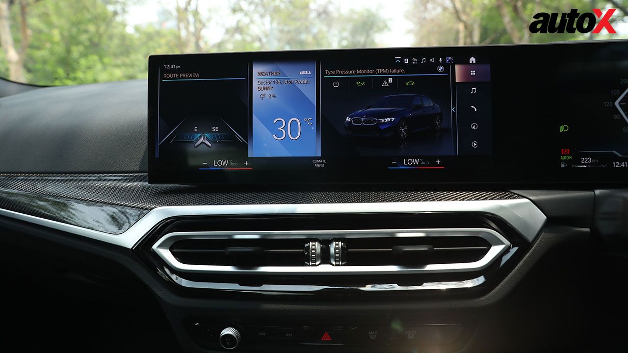 BMW M340i infotainment screen