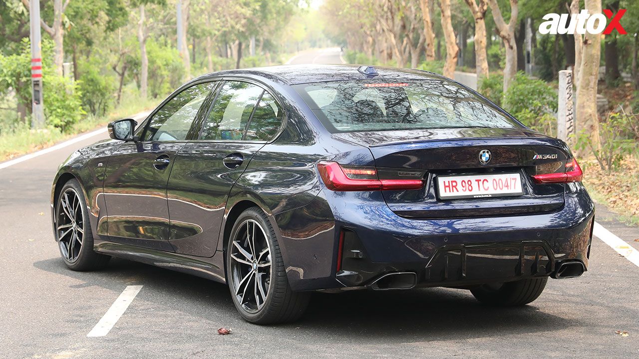 BMW M340i rear side profile