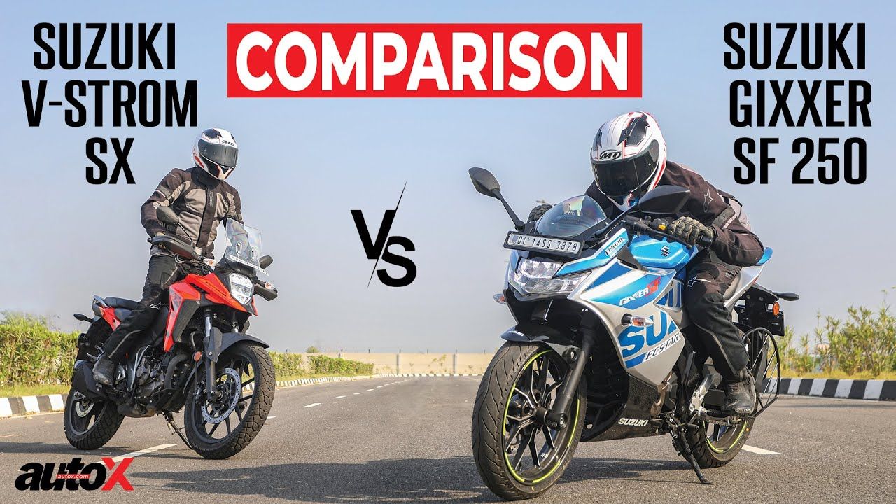 Suzuki Gixxer SF 250 vs Suzuki VStrom SX 250 | 2023 Comparison Test Review | autoX