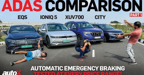 XUV700 vs City vs Ioniq 5 vs EQS | ADAS Comparison 2023 | Automatic Emergency Braking Tested | autoX