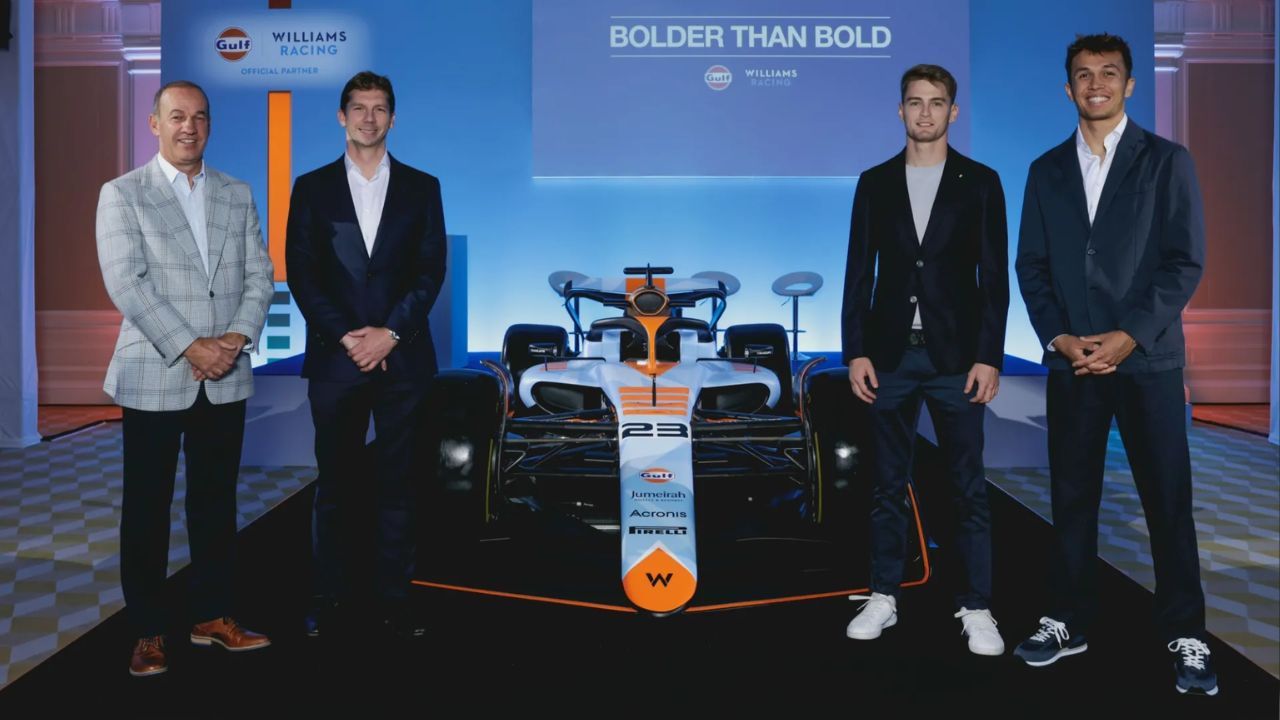 F1: Williams Reveals Special Gulf Livery Chosen by Formula 1 Fans for Singapore, Japan and Qatar