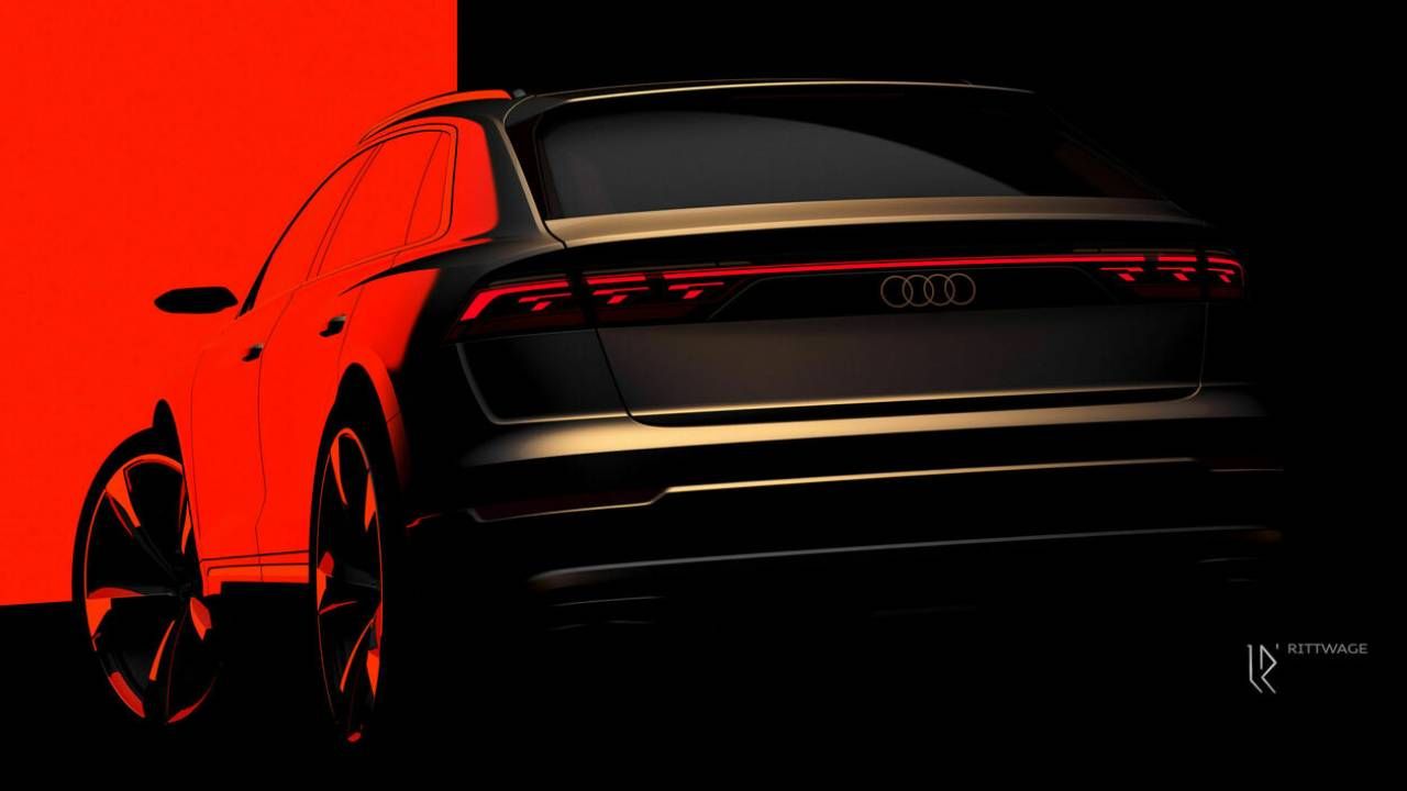 Audi Q8 Facelift Teased Ahead of Global Debut on September 5, Gets Updated Taillights