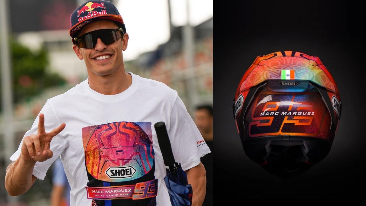 MotoGP Bharat GP Marc Marquez Special Indian Helmet