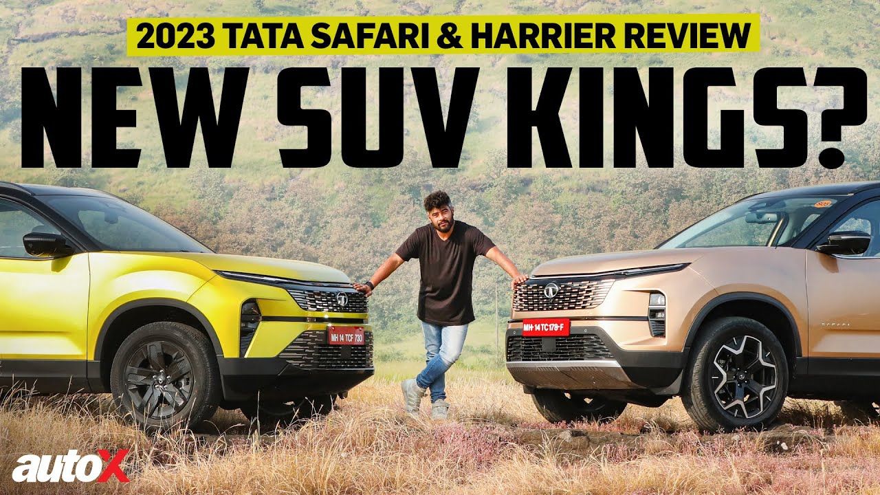 2023 Tata Harrier and Safari Facelift First Drive Review | Better Design, Features & Safety | autoX