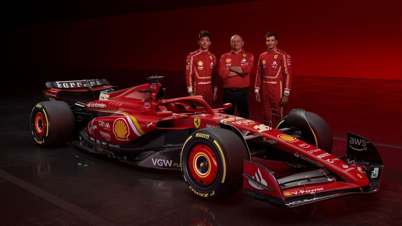F1: Ferrari Reveals SF-24 Livery for 2024 Season as Leclerc and