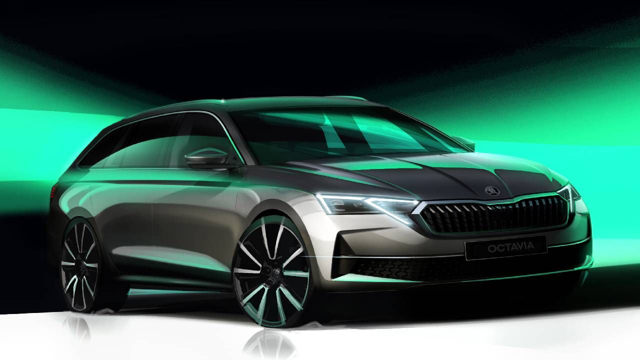2024 Skoda Octavia Official Design Sketches Revealed Ahead of Global Debut on February 14