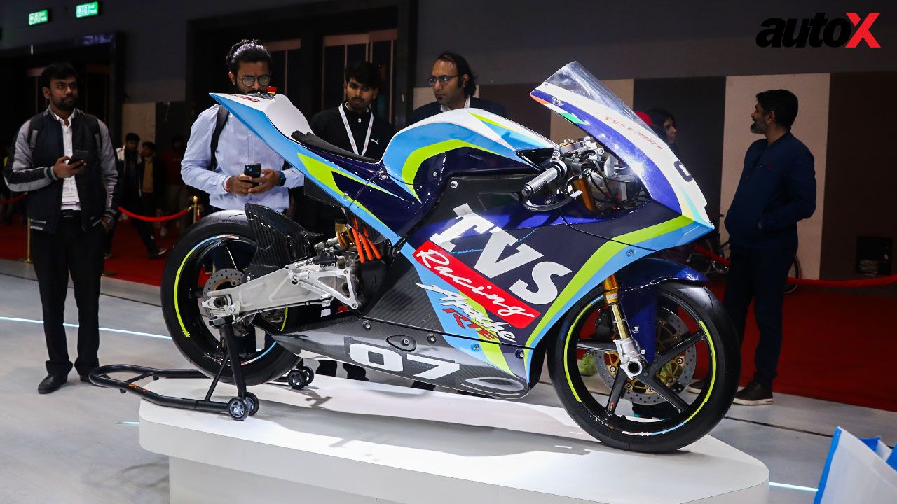 Bharat Mobility Expo: TVS Apache RTE Electric Motorcycle Showcased, Road Legal Version Soon?