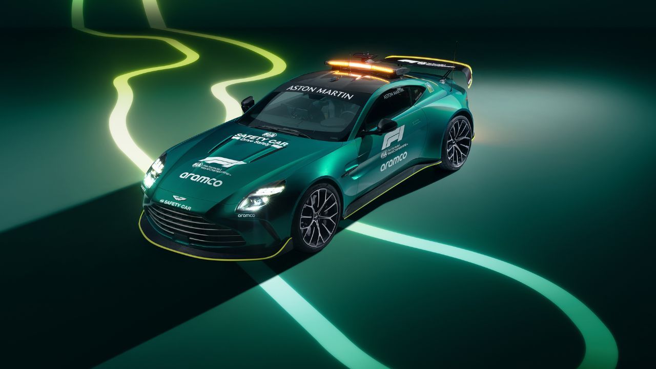 F1: New Aston Martin Vantage Safety Car Packs 656BHP V8 Engine and Multiple Screens