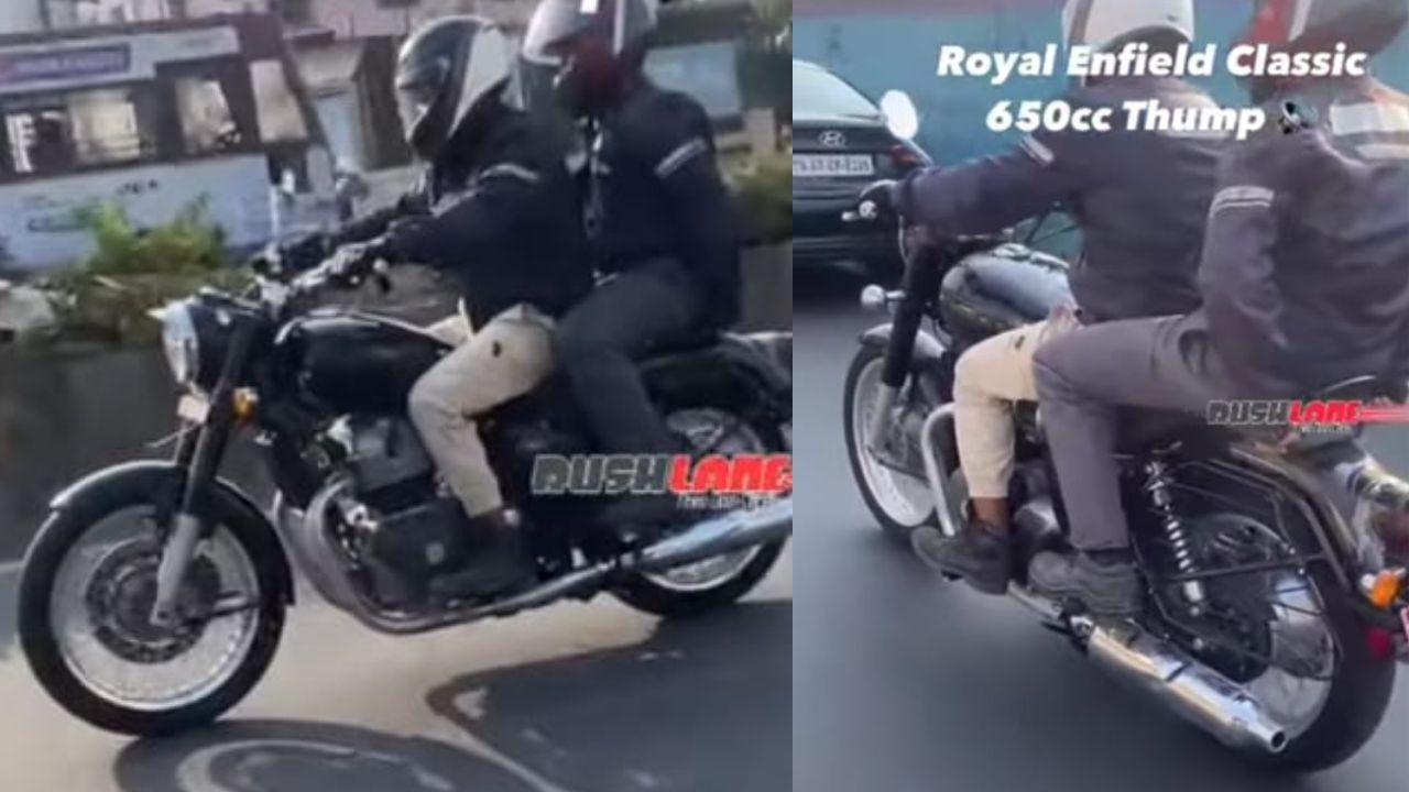 Royal Enfield Classic 650 Spotted Yet Again, Shows Dual Chrome Exhausts, Pillion Seating Position