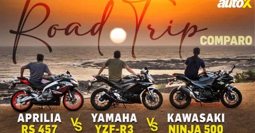 Aprilia RS 457 vs Yamaha R3 vs Kawasaki Ninja 500 | 300km Road Trip Comparison Test 2024 | autoX