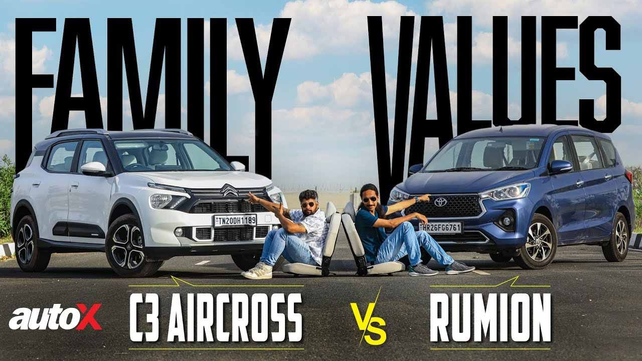 Citroen C3 Aircross vs Toyota Rumion 2024 | The Ultimate Budget Family Car Battle | autoX