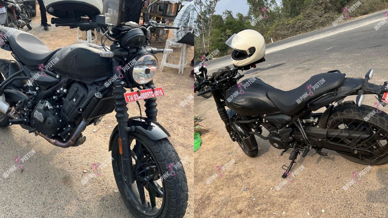 Royal Enfield Guerrilla 450 Spotted Again in Production Ready Avatar; Shows Single Piece Seat and More