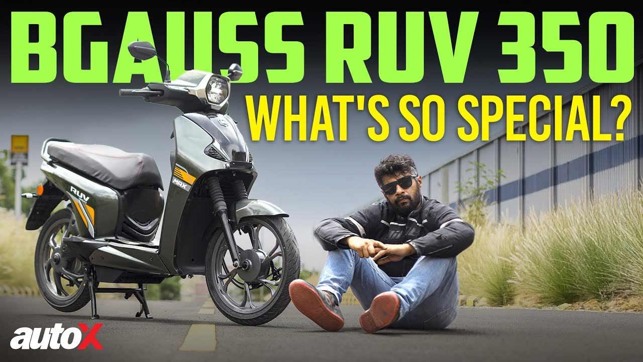 New BGauss RUV 350 Electric Scooter | First Ride Review | Premium Design and Features | 2024 | autoX