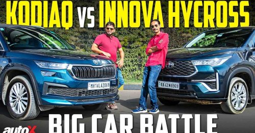 Skoda Kodiaq vs Toyota Innova Hycross Comparison 2024 India | AWD vs Hybrid Battle | autoX