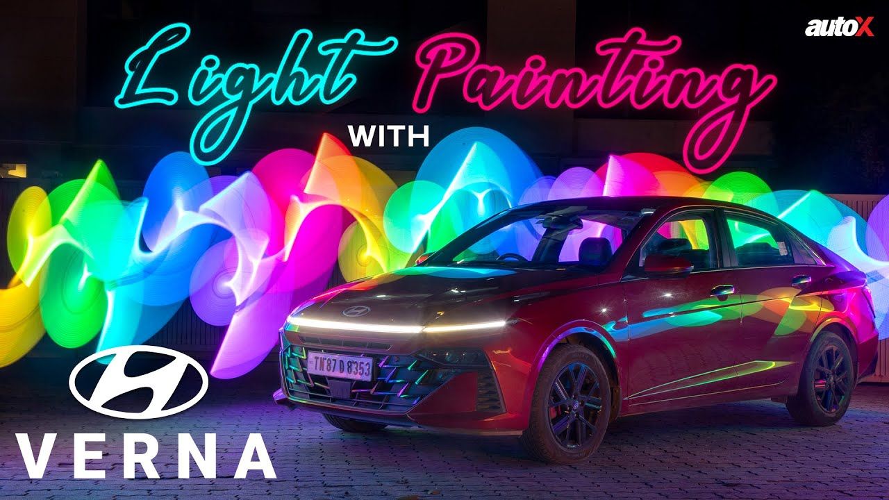 Light Painting With Hyundai Verna : How to Shoot Like a Professional | Special Feature | autoX