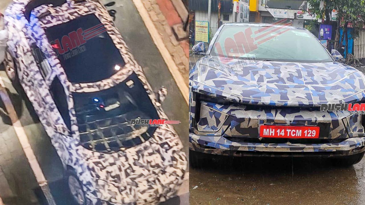 Mahindra BE 05 glass roof and front spied image