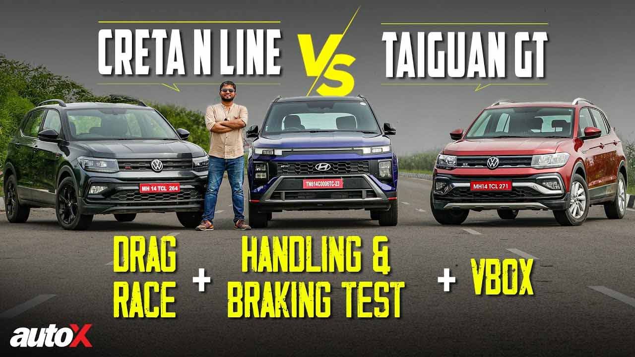 Hyundai Creta N Line vs Volkswagen Taigun GT | Drag Race, Handling, Acceleration & more | autoX 2024