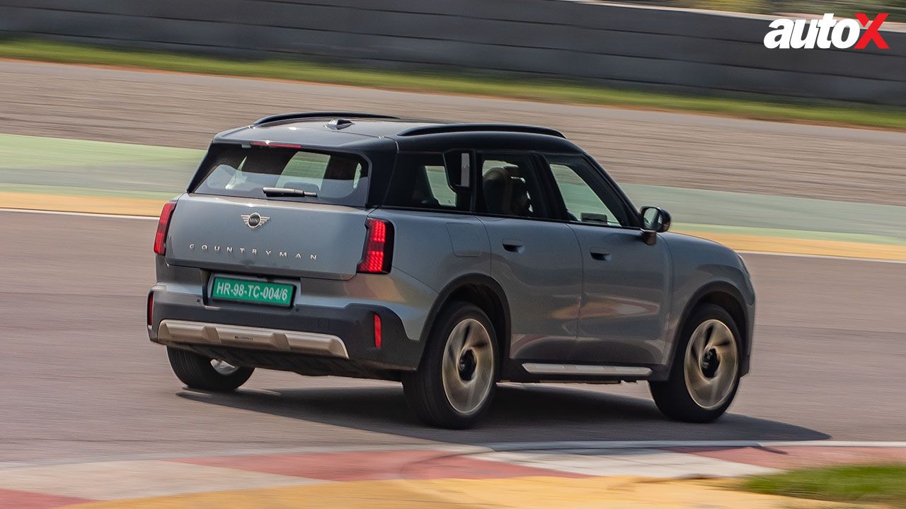 Mini Countryman EV on a race track